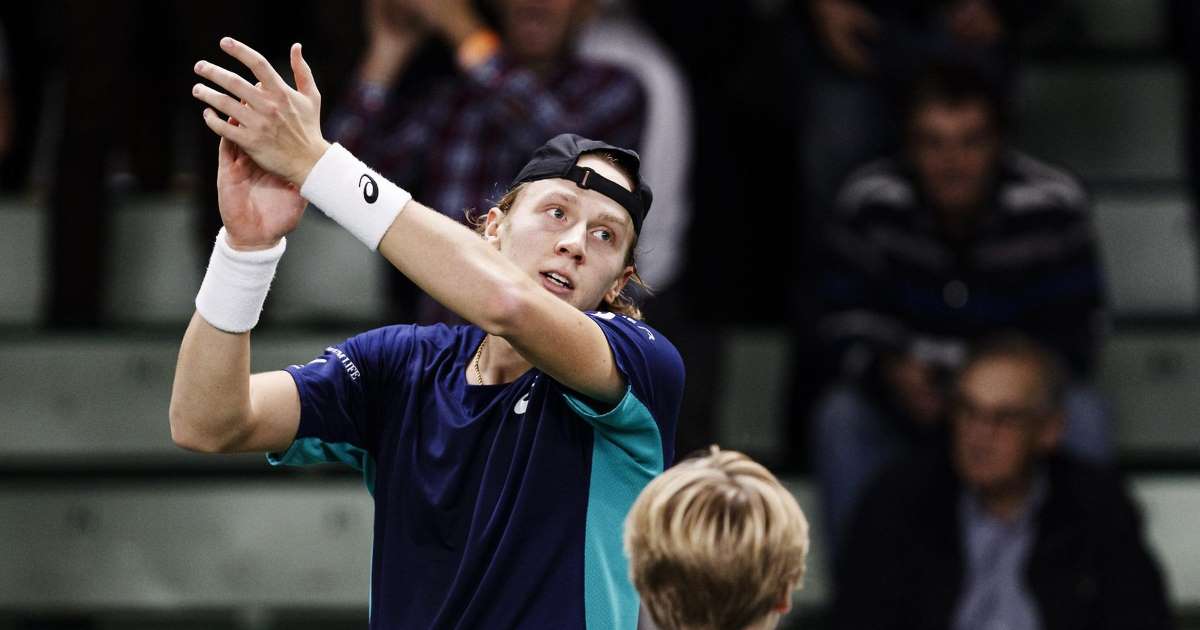 Emil Ruusuvuori, la primul meci ATP. Foto: Times24 NEws